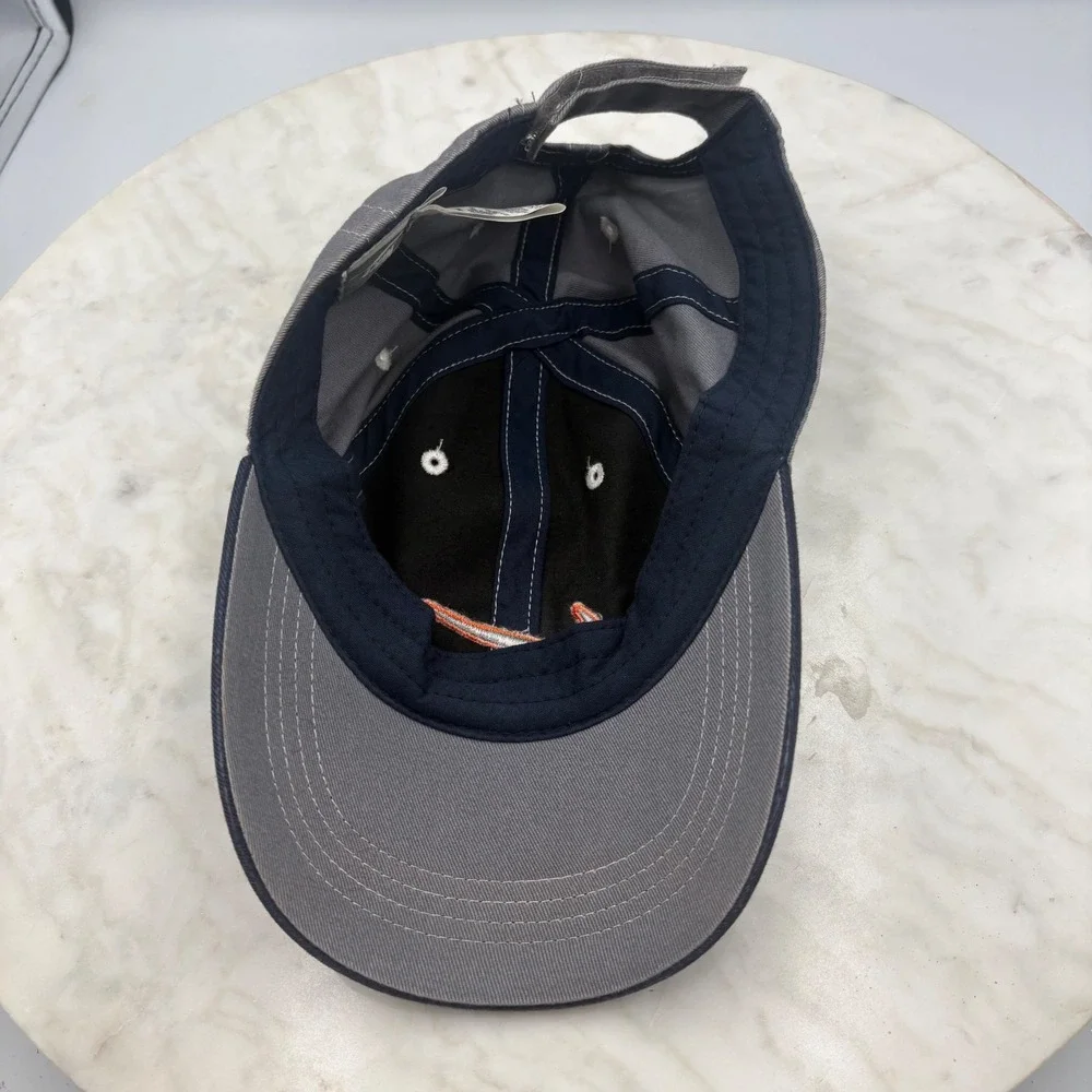 VTG Nike Baseball Cap Kids Child Grey Blue Swoosh Adjustable Hat Y2K
